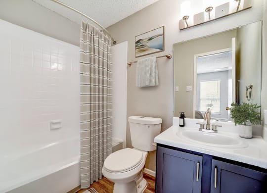 a bathroom with a toilet sink and bathtub