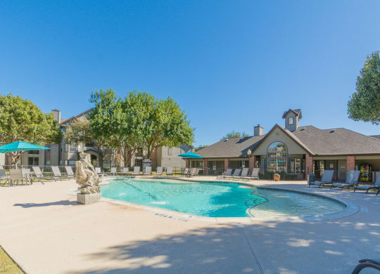 Resort Swimming Pool at Fountains of Denton in Denton, TX