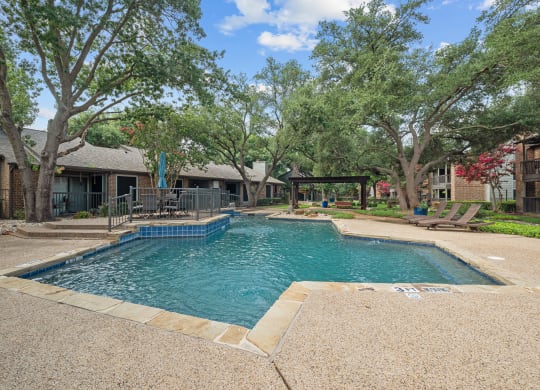 take a dip in the resort style pool