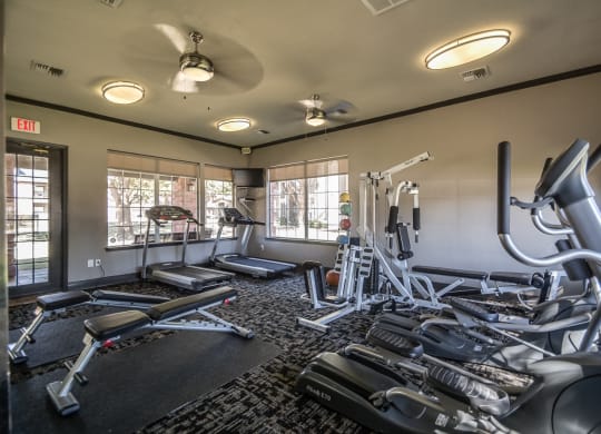 Exclusive Fitness Center with cardio machine and free weights