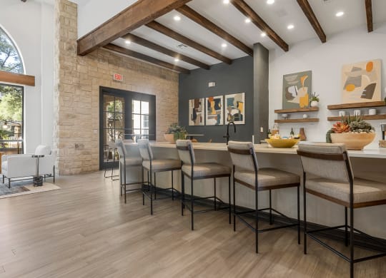 Eat-In Table With High Chairs In Clubhouse at Villas at Rogers Ranch, San Antonio, 78258