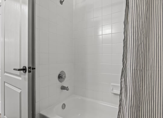 Oval Tub With Combo Shower at Villas at Rogers Ranch, San Antonio, Texas