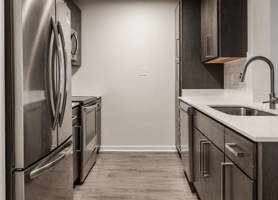 Kitchen at Latitudes Apartments, Indianapolis, Indiana