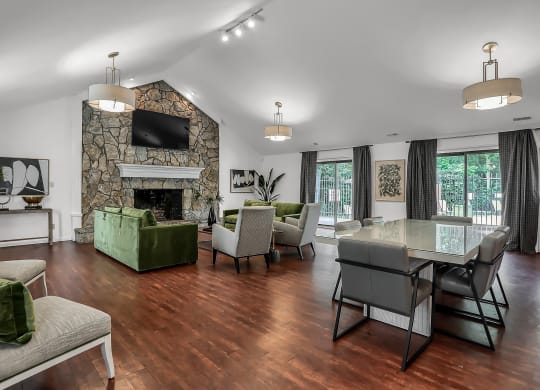clubhouse lounge at Polo Run Apartments, Greenwood, Indiana
