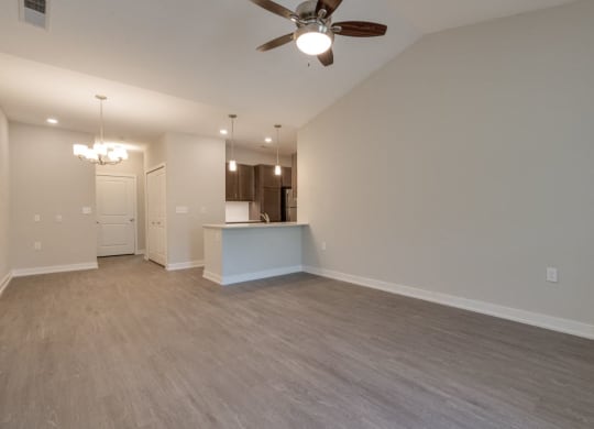 Kitchen & Living Room (Elite Floor Plan) at Emerald Creek Apartments, Greenville