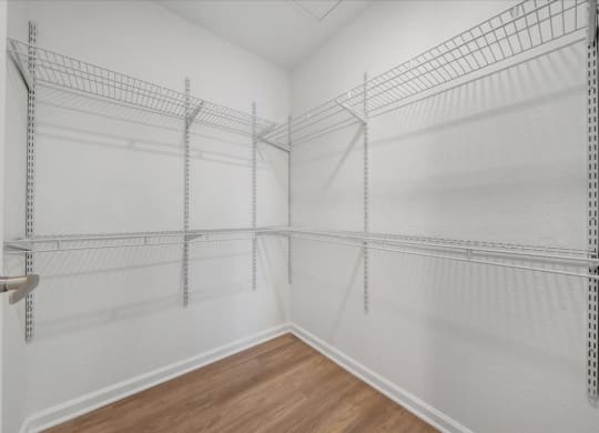 empty shelves in a closet at The Vinings Apartments in Richmond, VA 