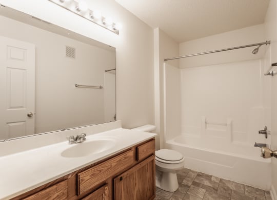 The Shire Bathroom at Polo Run Apartments, Greenwood, IN, 46142