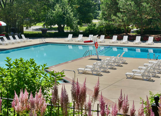 Pool at The Village Apartments, Wixom, MI, 48393