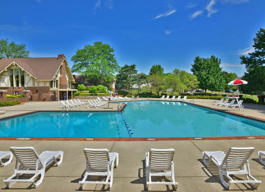 Multiple Sundeck Areas at The Village Apartments, Wixom, Michigan