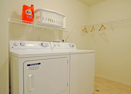 In Unit Washer and Dryer Set at The Harbours Apartments, Clinton Twp, Michigan