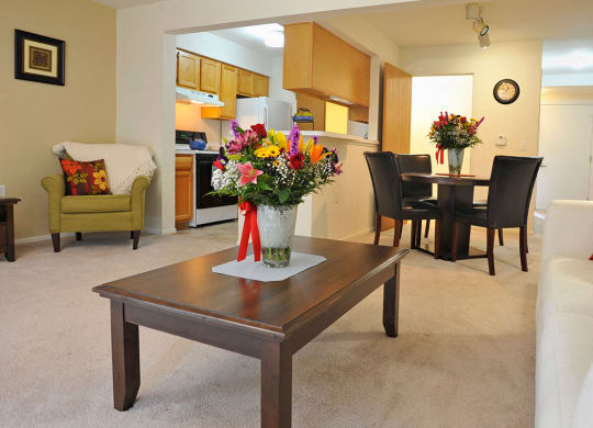 Dining And Living Area  at Westlake Apartments, Michigan, 48111
