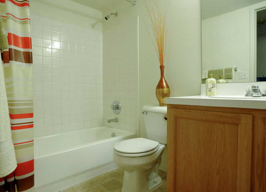 Bathroom With Bathtub  at Westlake Apartments, Belleville, MI