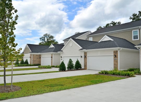 Driveways to Attached Garages at Killian Lakes Apartments and Townhomes, South Carolina