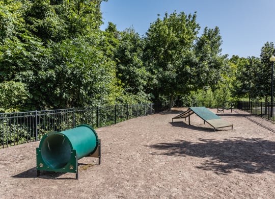 a park with a playground and a picnic table at Alexandria of Carmel Apartments, Carmel, IN