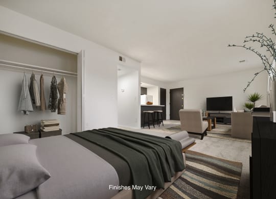 Allium Studio Living Space at Timberbrook Apartments, Peoria