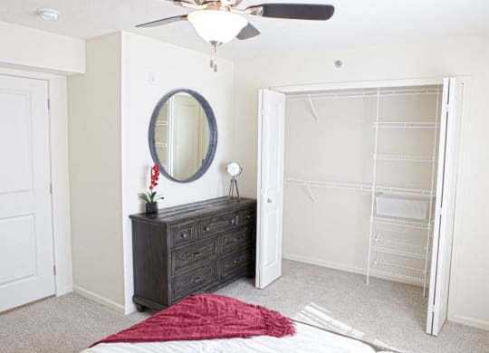 Spacious Closets with Wardrobe Organizers at Andover Pointe Apartment Homes, La Vista