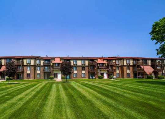 Acres of Green Lawn at Apple Ridge Apartments, Michigan