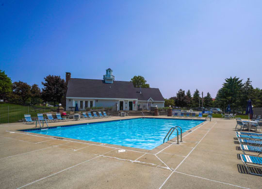 Outdoor Pool and Sundeck at Apple Ridge Apartments, Michigan, 49534