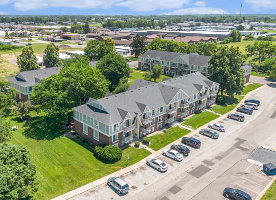 Drone View at Briarwood Apartments, Benton Harbor, Michigan