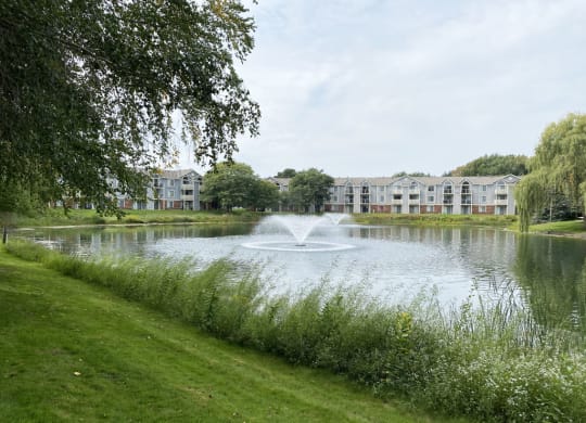 Park-Like Grounds  with ponds at Byron Lakes Apartments, Byron Center