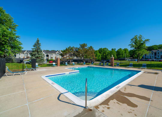 Outdoor Pool Access at Canal 2 Apartments, Lansing, MI