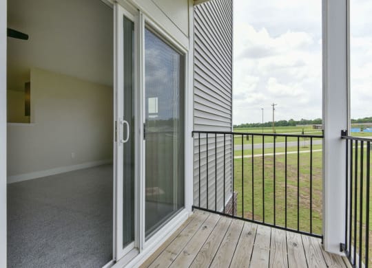 Slider to Balcony with a View at Chase Creek Apartment Homes, Huntsville, AL, 35811