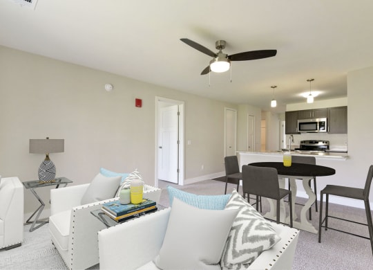 Spacious Living and Dining Areas at Chase Creek Apartment Homes, Huntsville, AL, 35811