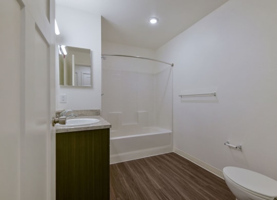 Spacious, Modern Bathroom at Dodson Pointe Apartment Homes, Rogers, AR, 72758