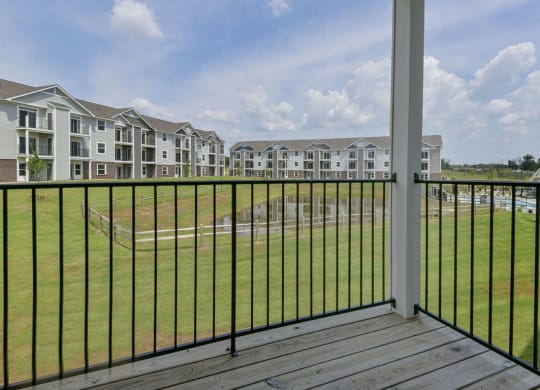 Private Balcony with Storage and Stunning Views at Dodson Pointe Apartment Homes, Rogers, AR, 72758