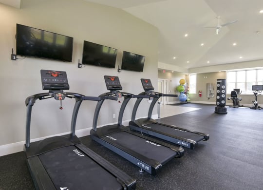 Variety of Fitness Equipment at Dodson Pointe Apartment Homes in Rogers, AR