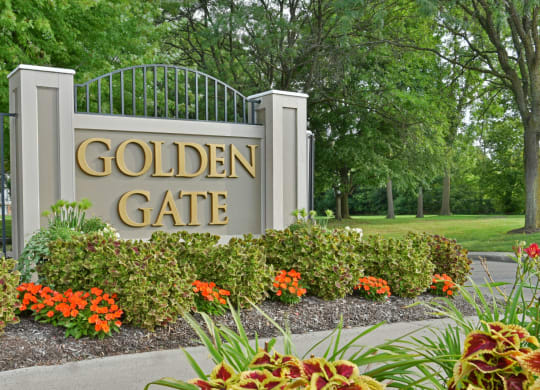 Elegant Entry Signage at Bristol Square and Golden Gate Apartments, Wixom