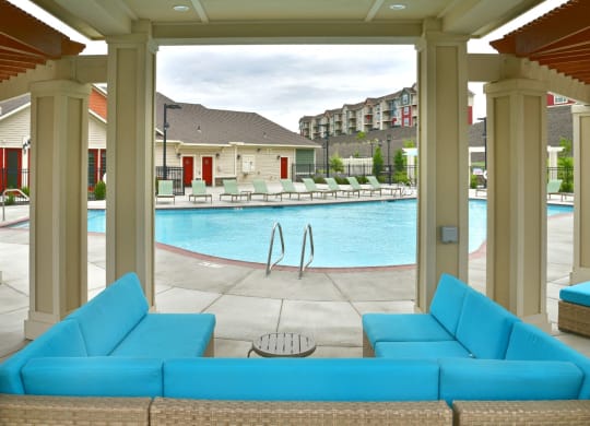 Poolside Relaxing Area at Badger Canyon, Kennewick, WA, 99338