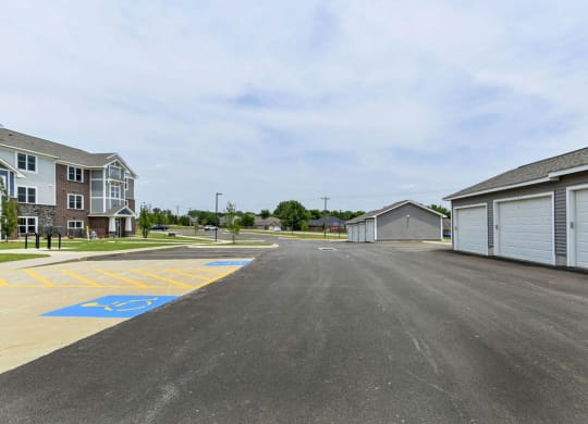 Garages with remote openers for lease at Eagle Ridge Apartment Homes, Traverse City, Michigan