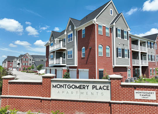 Montgomery Place Monument Sign at Montgomery Place Apartments, Montgomery, IL, 60538