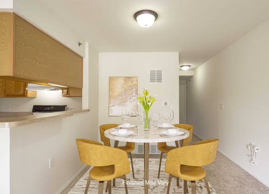 Elegant Dining Room at Westlake Apartments, Belleville, MI, 48111
