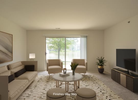 Classic Living Room at Westlake Apartments, Michigan