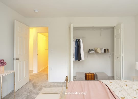 Closet In Bedroom at Westlake Apartments, Michigan, 48111