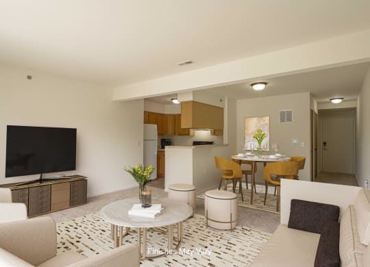 Modern Living Room at Westlake Apartments, Michigan
