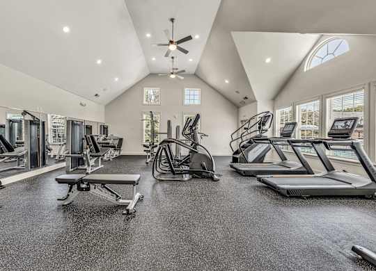 Gym equipment at Enclave Apartments, Virginia