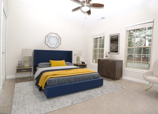 Elite One Bed Bedroom at Emerald Creek Apartments, Greenville