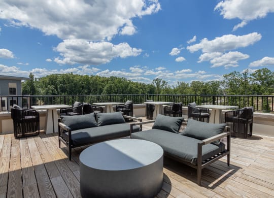 Patio at Luxe 360 on Centerpointe Apartments, Midlothian, VA