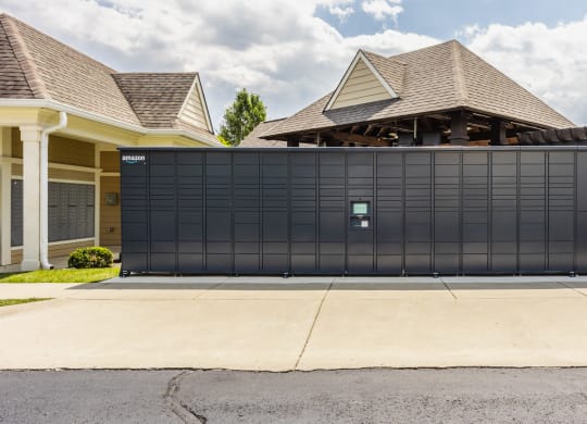 a garage door in front of a house at The Avenue at Polaris Apartments, Columbus, OH
