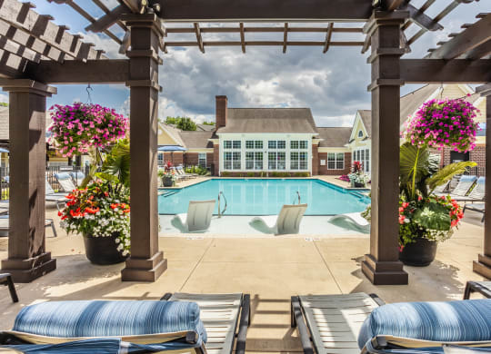 the swimming pool at the resort at The Avenue at Polaris Apartments, Columbus, OH