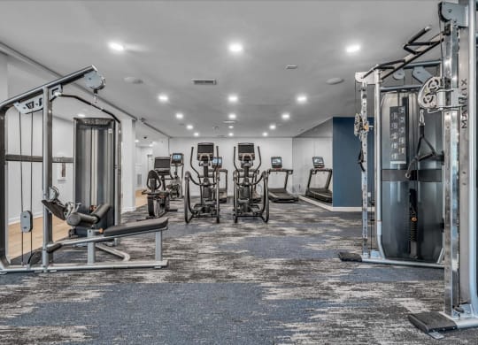 the gym at The Vinings Apartments in Richmond, VA