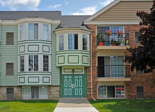 Entry to apartments in Davison, Michigan
