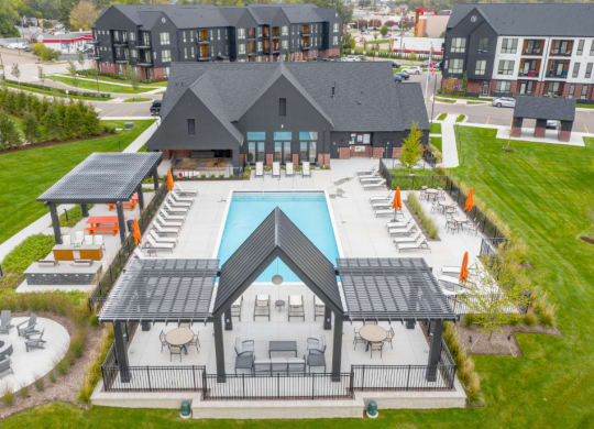 Aerial View at Uptown Square Apartments, Michigan