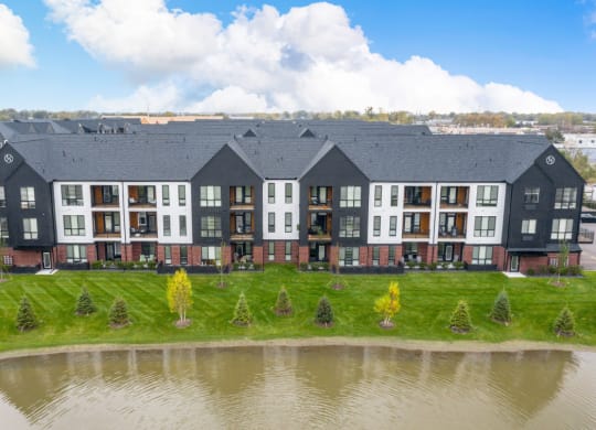 Aerial Exterior View at Uptown Square Apartments, Troy
