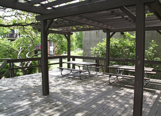 Picnic Tables at Fairlane Apartments in Springfield, MI