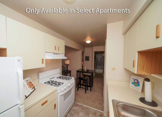 Well Equipped Kitchen at Fairlane Apartments, Springfield, MI, 49037