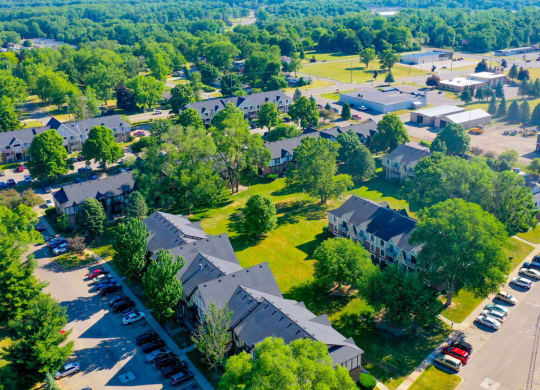 Aerial View Of The Community at Fairlane Apartments, Springfield, 49037